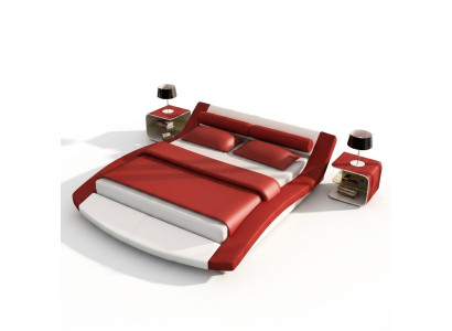 Design Leder Bett Hotel Gestell Luxus Schlaf Zimmer Doppel Betten Ehe Modernes