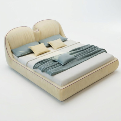 Design Betten Leder Bett Doppel Luxus Ehe Modernes Hotel Gestell Schlaf