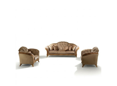 Luxus Klasse 2+1 Italienische Möbel Sofagarnitur Couch Sofa arredoclassic™ Neu