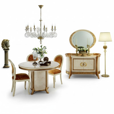 arredoclassic™ Luxus Klasse Möbel Esszimmer Rund Tisch Esstisch