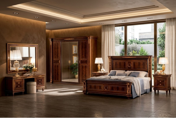 Klassisches Designer Holz Bett Luxus Betten Edles Barock Rokoko Ehe