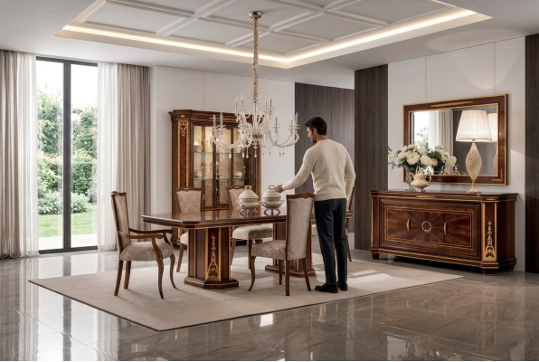 Möbel Tisch Wohnzimmer Neu Holz Esszimmer Barock Rokoko Klassisch