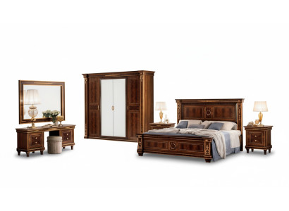 Schlafzimmer Set Bett Nachttisch Kommode Spiegel Hocker Neu 7tlg. Barock
