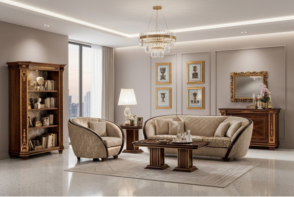 Luxus Klasse 3+2+1 Italienische Möbel Sofagarnitur Sofa Neu arredoclassic