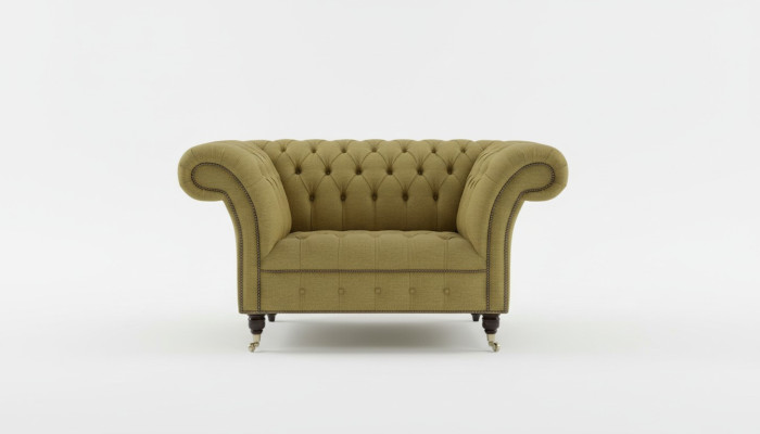 Chesterfield Design Sofa Sessel Couch Polster Luxus Textil Couchen 1 Sitzer #100