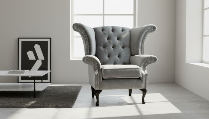 Ohrensessel Polstersofas Sessel 1 Sitzer Sofa Chesterfield Stuhl Premium Klasse