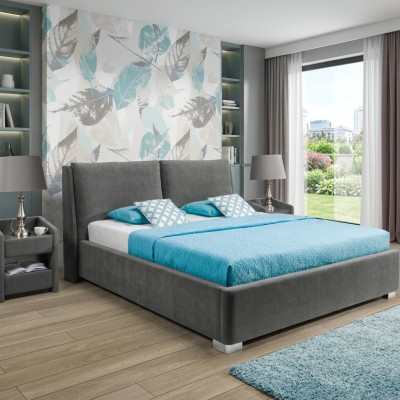 Design Bett Schlafzimmer Betten Textil Leder Hotel Luxus Polster Ehe Doppel