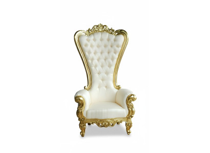 Thron Sessel Königlicher Polster Chesterfield Samt 1 Sitzer Antik Stil Stühle