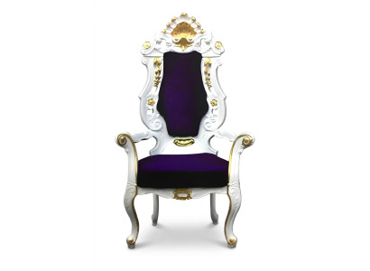 Thron Sessel Königlicher Polster Chesterfield Samt 1 Sitzer Antik Stil Stühle