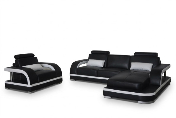 Eck Sofa Polster Couch Sitz Ecke Leder Garnitur Sessel L Form Wohnlandschaft Neu