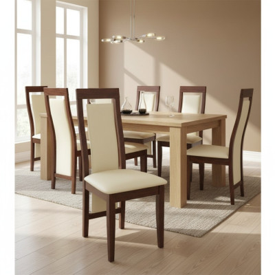 Esszimmerstuhl 10x Stuhl Set Sessel Polster Massiv Holz Gastro Stühle Leder Neu