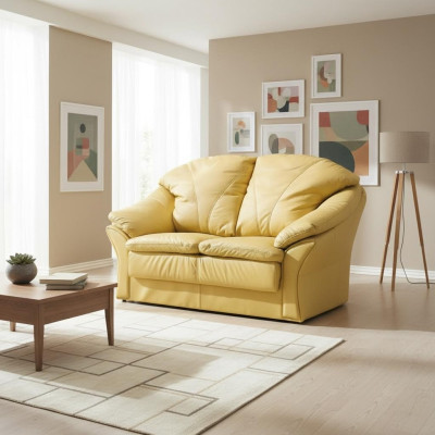Design Zweisitzer Sofas Couch Polster Moderne Couchen Kunstleder Sofa