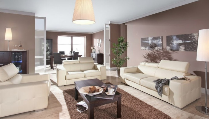 Echtleder Sofa Couch Sofagarnitur 3+2 Sitz Modernes Design Polster Garnitur