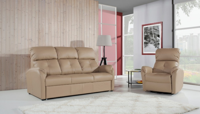 Sofagarnitur 3+1+1 Sitzer Set Design Sofas Polster Couchen Relax Leder