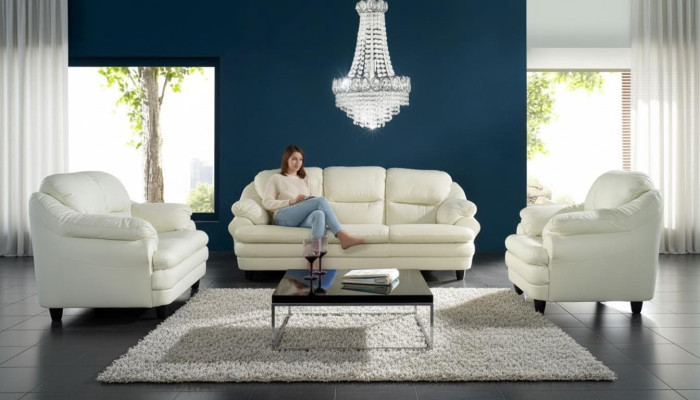Sofagarnitur 3+2+1 Sitzer Set Design Sofas Polster Couchen Relax Leder