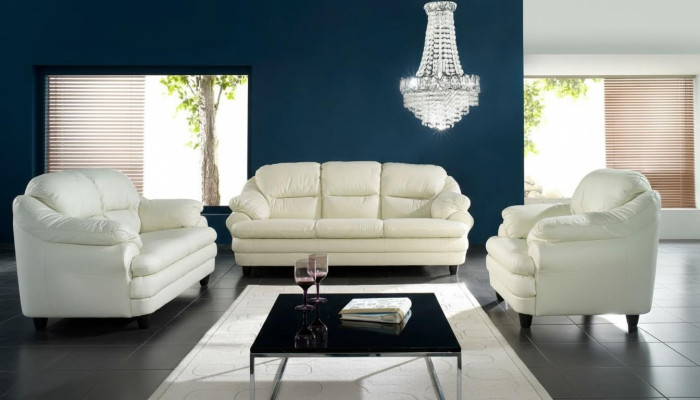 Sofagarnitur 3+1+1 Sitzer Set Design Sofas Polster Relax Couchen Leder