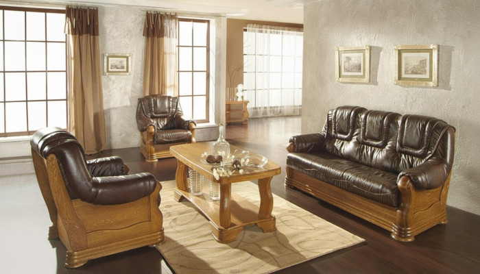 Klassischer Fernseh Sessel Leder 1 Sitzer Couch Sofa Polster Einsitzer 1er Neu