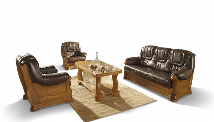Klassischer Fernseh Sessel Leder 1 Sitzer Couch Sofa Polster Einsitzer 1er Neu