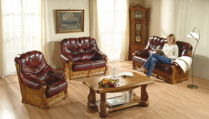 Zweisitzer Couch Klassische Ledersofa Sofas Polster Sofa 2 Sitzer Leder