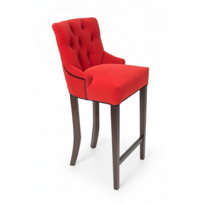 Roter Chesterfield Bar Stuhl Exklusiver Barhocker Lounge Sitz Möbel