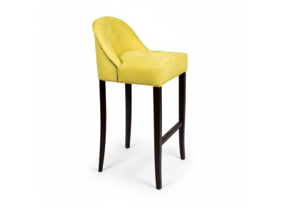 Gelber Barhocker Set Barstühle 6-er Set Stoffsitzer Luxuriöse Sitzmöbel
