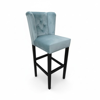 Blaue Chesterfield Barhocker Barstühle 4-er Stuhl-Set Designer Barstühle