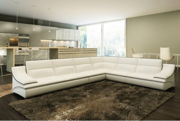 Ecksofa mit USB,Couch Sofa Wohnlandschaft Sitz Eck Garnitur Leder Textil Salut