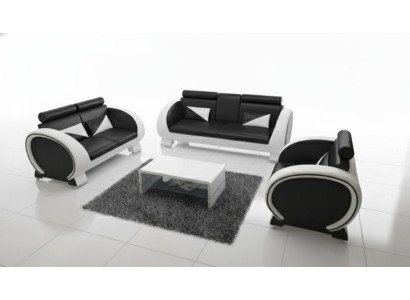 LEDERSOFA 3+1 COUCH POLSTERGARNITUR POLSTER SOFA LEDERSOFA DESIGNERSOFA mit USB