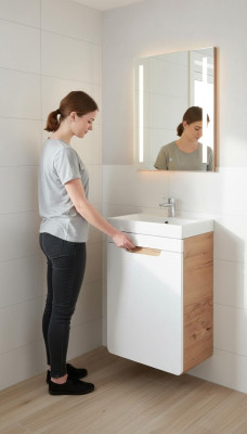 Design Waschbecken Waschtisch Badezimmer Unterschrank Hochglanz