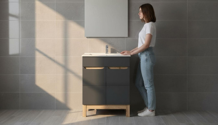 Keramik Waschbecken Waschtisch Unterschrank Becken Badezimmer