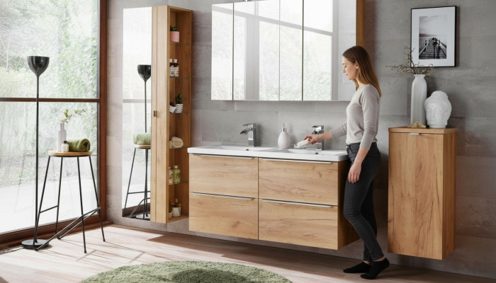 Spiegelschrank Wandschrank Badezimmerschrank mit Spiegel 60 cm Regal