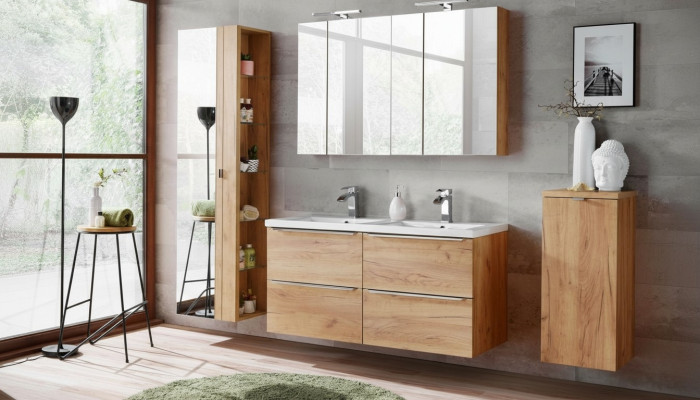 Spiegelschrank Wandschrank Badezimmerschrank mit Spiegel 60 cm Regal
