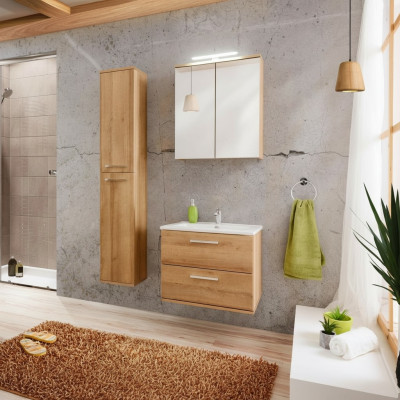 Design Badezimmer Möbel Bad 3 tlg. Deko Set Garnitur Schrank Waschbecken