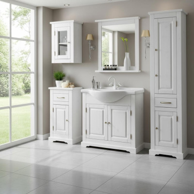 Badezimmer Badmöbel Set Badmöbelset Waschbecken 5tlg. Zimmer