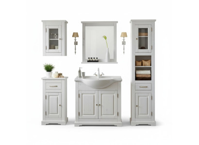 Badezimmer Badmöbel Set Badmöbelset Waschbecken 5tlg. Zimmer