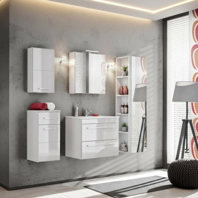 Design Badezimmer Möbel Deko Bad 5 tlg. Set Garnitur Schrank Waschbecken