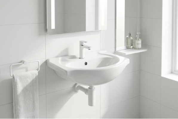 Keramik Waschtisch Waschbecken Dekorative Modern Aufsatzwaschtisch Weiß