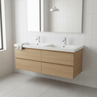 Doppel Waschbecken Keramik Waschtisch Waschbecken Aufsatzwaschtisch