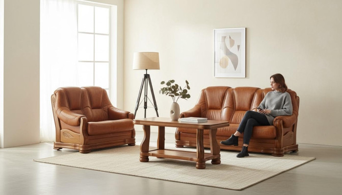 Sofagarnitur 3+2+2 Sitzer Klassischer Couchen Sofas Wohnlandschaft Polster Neu