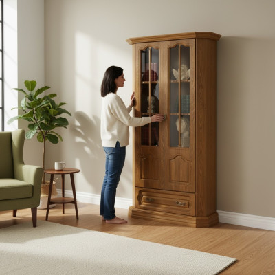 Klassische Vitrine Kommoden Vitrinen Glas Schrank Glasschrank