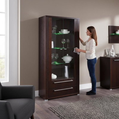 Vitrine Schrank Kommode Glas Regal Vitrinen Regale Deko Holz Schränke Neu