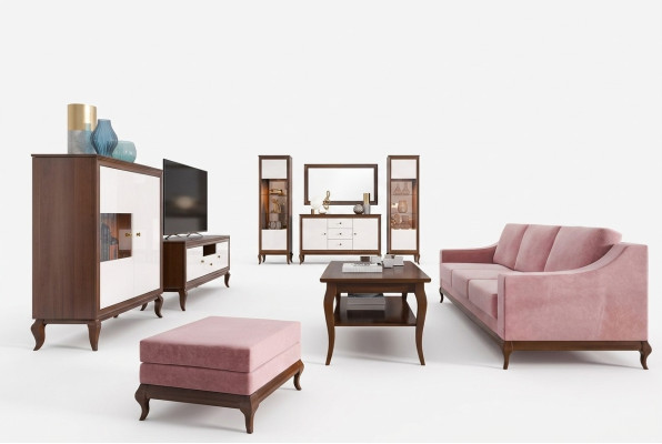 Wohnzimmer Set Vitrine Kommode Spiegel Wohnwände Kommoden Design