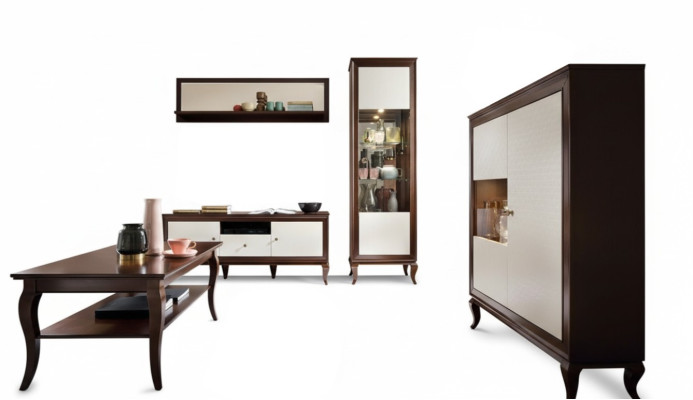 Wohnzimmer Set Vitrine Kommode Spiegel Wohnwände Kommoden