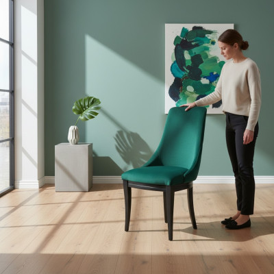 Grüne Sessel 4x Luxus Klassischer Esszimmer Stuhl Stühle Sitz Modern Massiv Holz