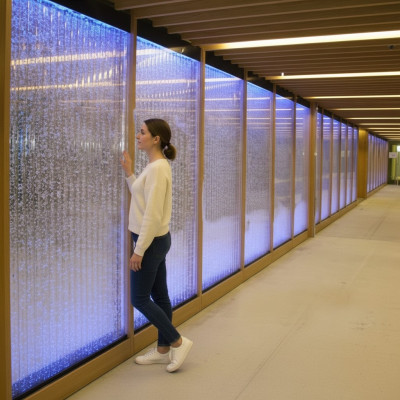 Trennwand Regal Schrank Wasserwand Säule Wände LED 60x240 Wasserwände Waterwall