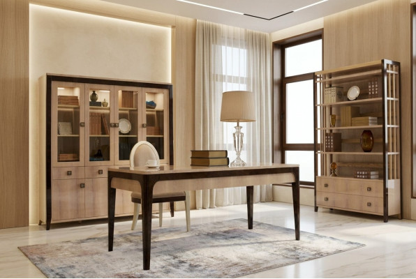 Büro Set Garnitur Möbel Schreibtisch Tisch Schrank Regal Komplett 4tlg.