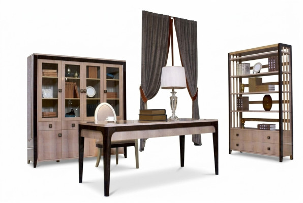 Büro Set Garnitur Möbel Schreibtisch Tisch Schrank Regal Komplett 4tlg.