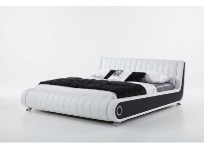 Designer Bett Ehebett Polsterbett Schlafzimmer Lederbett Neu Betten