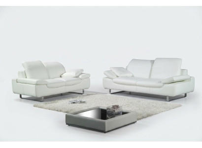Couchen Sofagarnitur Ledersofa Sofa Sitzer Set Sofas Polster Couch 3tlg Sessel