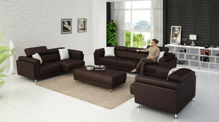 Design Couchen Sofas Polster 321 Sitzer Sofagarnitur Garnituren Set Leder Sofa